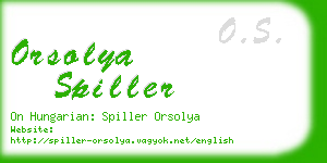 orsolya spiller business card